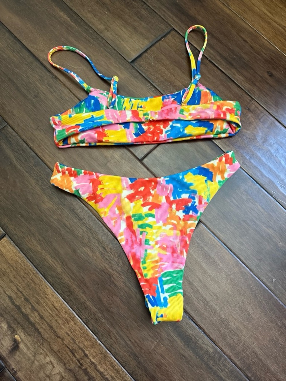 Colorful Abstract Print Two-Piece Bikini - Picture 2 of 2